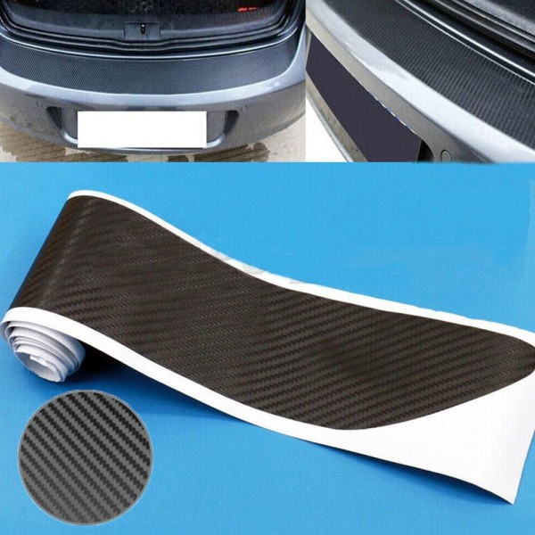 3D Plate Trim Strip Cover Guard Carbon Fiber Stickers bak