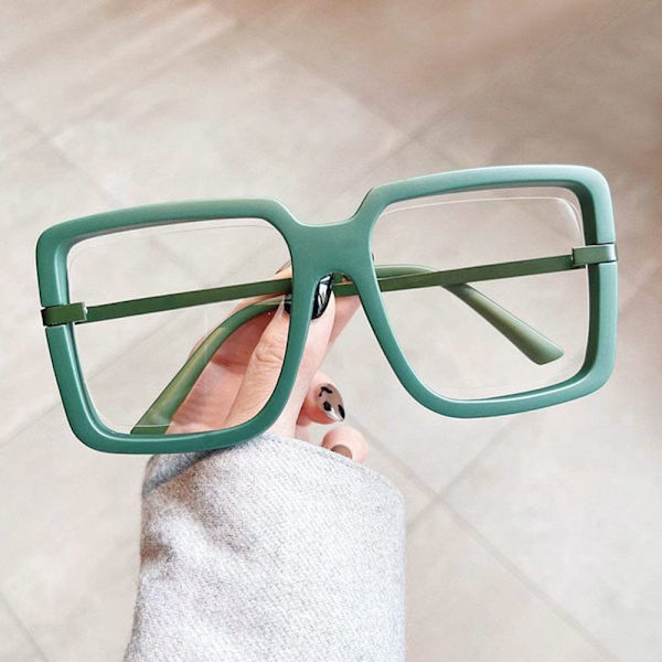 Anti-Blue Light Glasses Oversized Eyeglasses PINK Pink