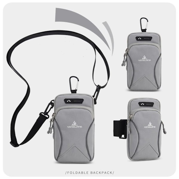 Löpararmsväska Sporttelefon Armväska SVART Black