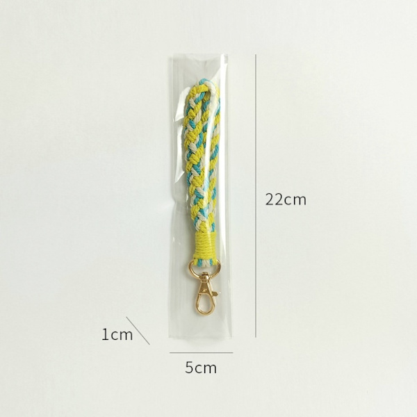 2stk Håndledd Nøkkelring Håndleddsnøkkelarmbånd GUL Yellow
