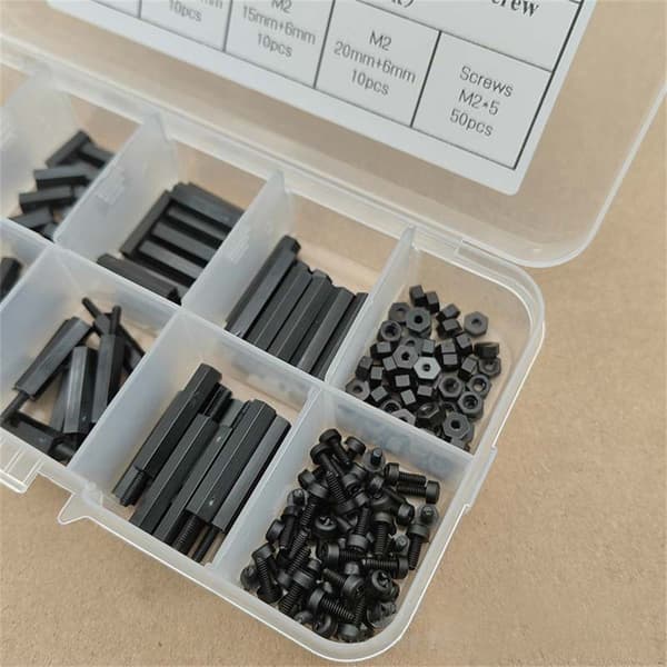 180 stk Hanne Kvinne Hex Spacer Standoff Skruemutter Assorted