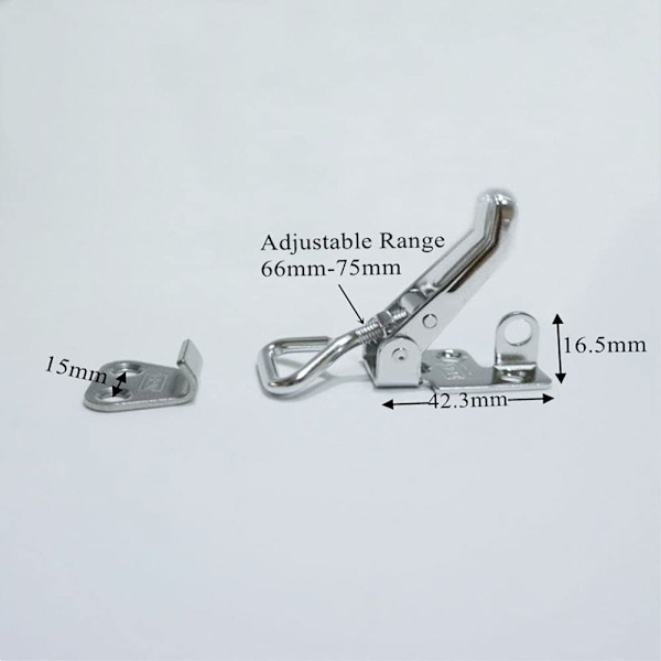 2st Toggle Clamp Spärr Anti-Rattle Toggle Latch Fastener Clamp