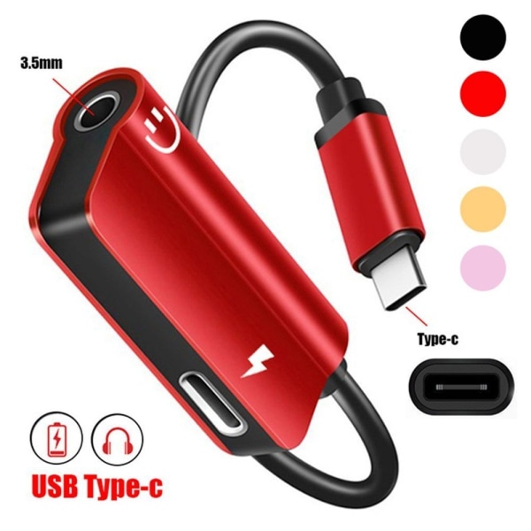 3 stk lydopladningsadapter USB Type-C til 3,5 mm stik SØLV silver 3pcs-3pcs