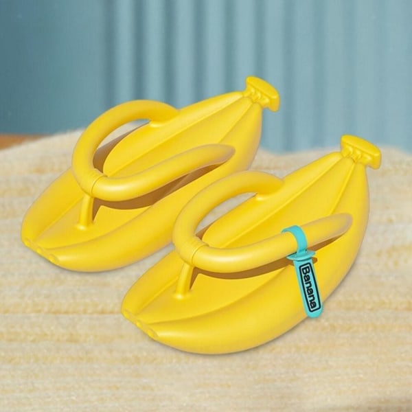 Banan hjemmesko med tyk sål RØD 42-43 Red 42-43