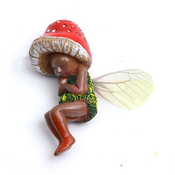 Mushroom Alf Ornament Resin Ornament Sleeping Fairy