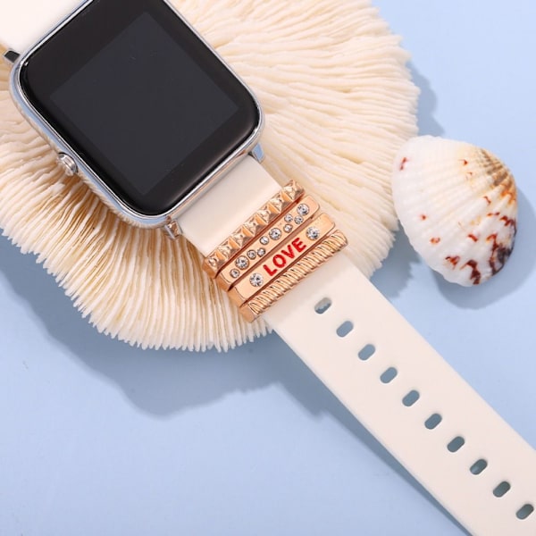 Watch Band Ornament Dekorativ Ring GULD Gold