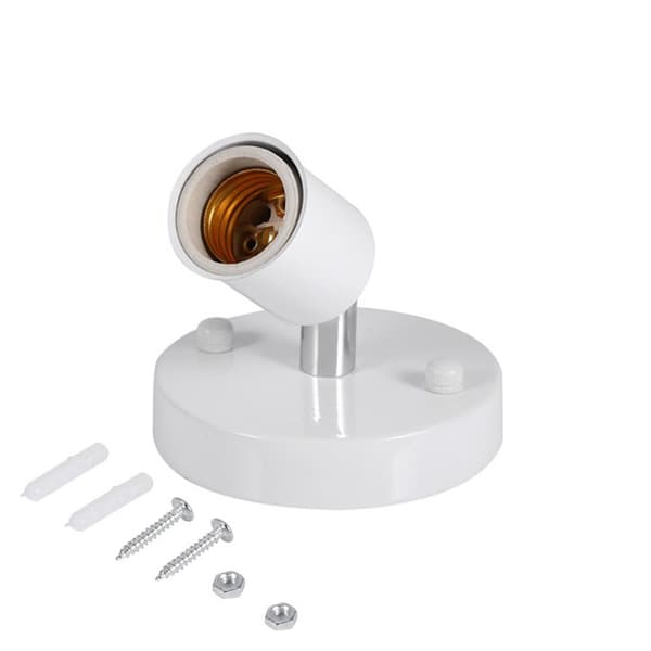 E27 Ljussockel Lampfot VIT white