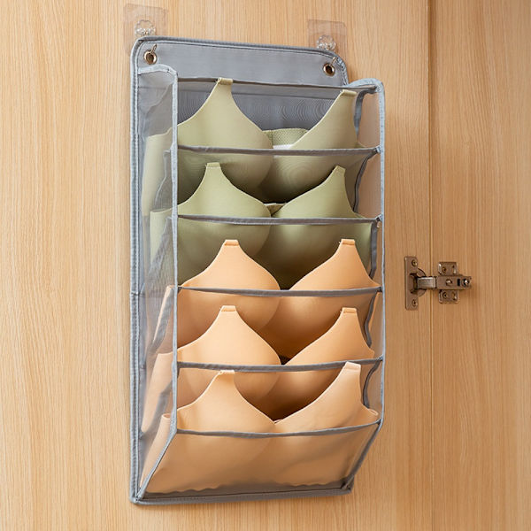 Hängande Organizer Väska Underkläder Förvaringsväska GRÅ FÖR BH TILL BH grey for bra-for bra