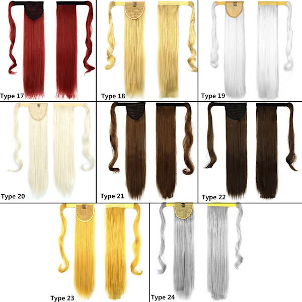 23,6&quot; Wrap Around Ponytail Hair Synthetic Extensions TYP 2 Type 2
