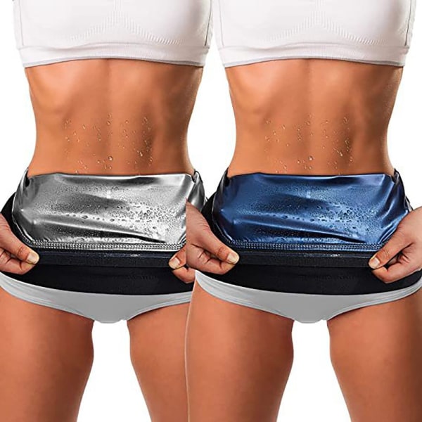 Hot Sauna Svettbälte Dam Body Shapers SILVER L/XL silver L/XL