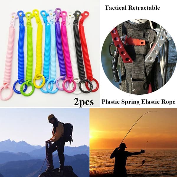 2 st Plast Telefon Fjäder Elastiskt Rep 3 3 3