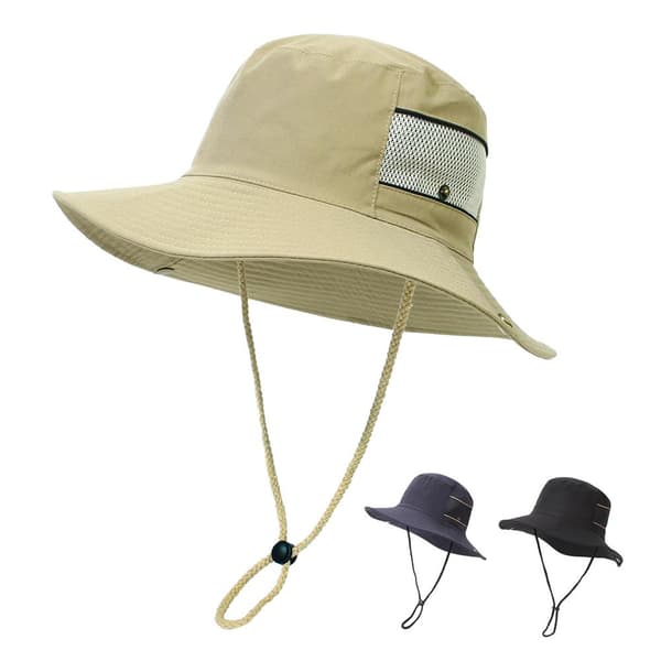 Solhatt for herre/dame bøttelue LYSGRÅ Light Gray