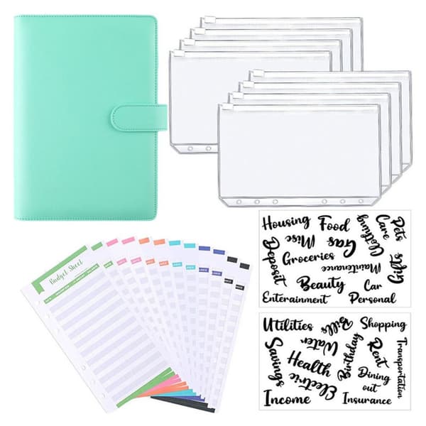 A6 Budget Binder Notebook Planner MØRKEGRØN Dark Green