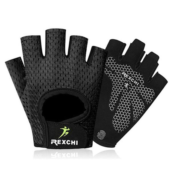 Halvfingerhandsker Yogahandsker SORT L black L