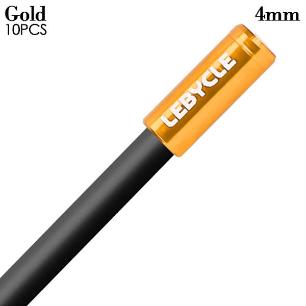10stk Kabelendekappe Hus Ferrules Crimps GULL 4MM Gold 4mm