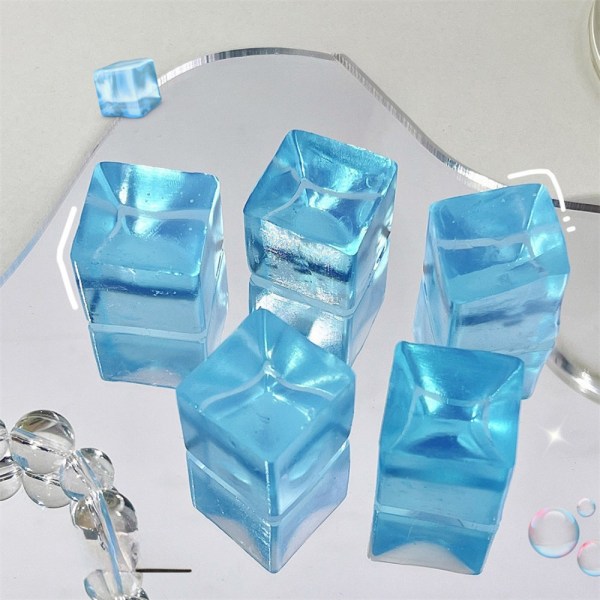 10 kpl Ice Block Stressipallolelu Decompression Ice Cube Transparent Cube