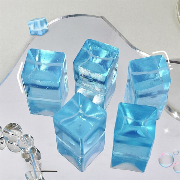 10 Stk Isblok Stressbold Legetøj Dekompression Isterning Transparent Cube