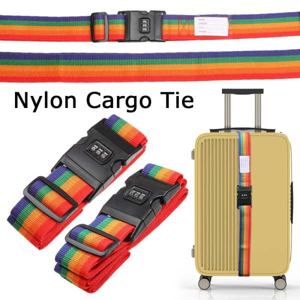 2M Bagagepackningsbälte Cargo Tie med kombinationslås