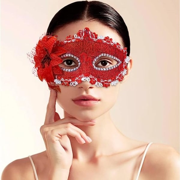 2kpl Masquerade Mask Side kukkapuoli kasvojen koristelu