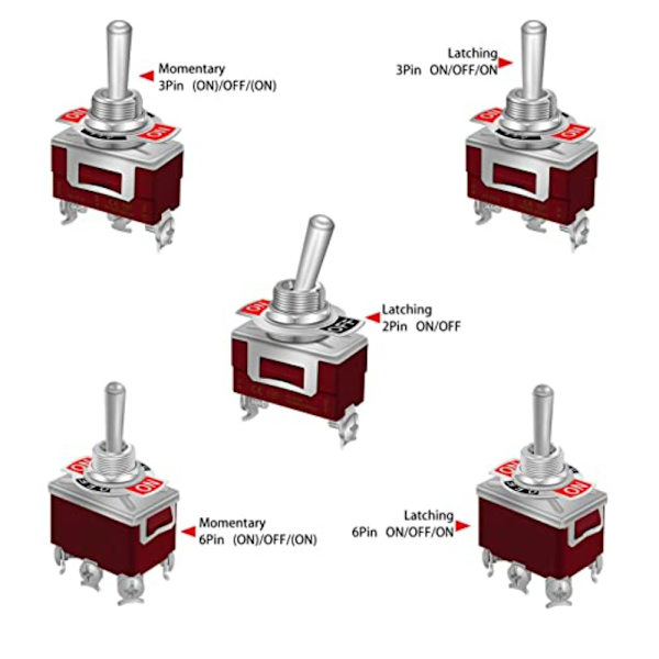 2stk Vippebryter Vippebryter 1PC 1pc