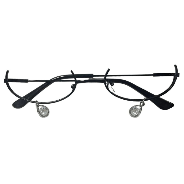 Søt hjerteinnfatning Plysjdukkebriller SVART Black