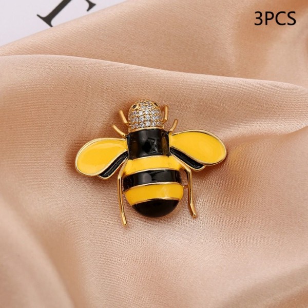 3 stk Pearl Bee Corsage Krystallbrosje C C C