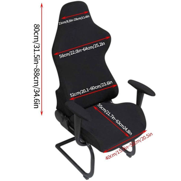 Gaming Chair Cover Stol Case MÖRKGRÅ dark grey