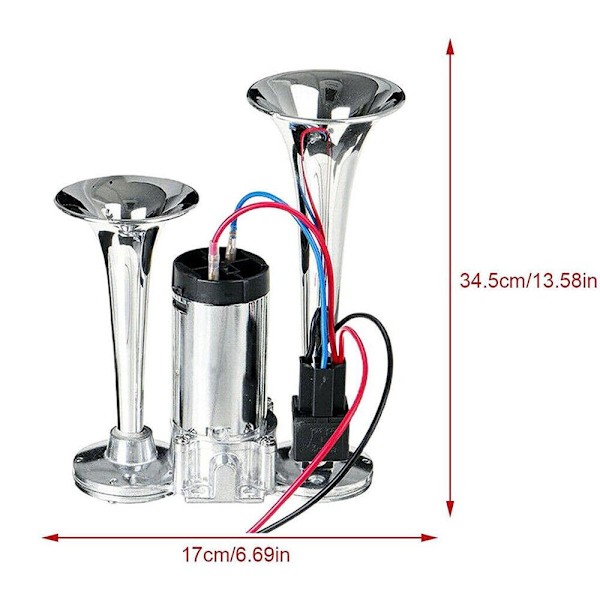 Air Horn Dubbla Trumpet Horn Bil Lastbil Lastbil Van Horn