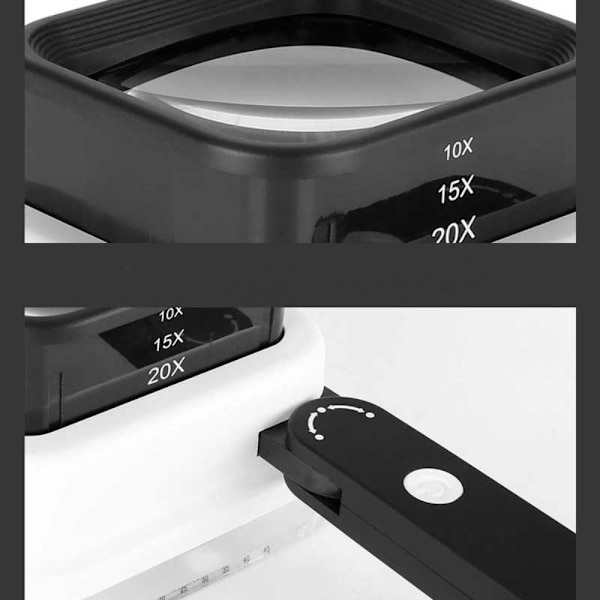 Forstørrelsesglass LED-lampe HVIT white