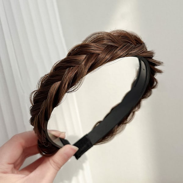 Fried Dough Twists Braid Braid Head Hoop LYS BRUN light brown