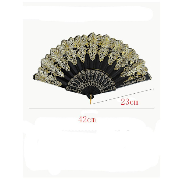 5 stk Vintage Folding Fan Spansk Folding Håndvifte Håndholdt 5 PCS