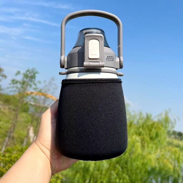 Vesipullon cover Vacuum Cup Sleeve SININEN HIHNALLA HIHNALLA blue with strap-with strap