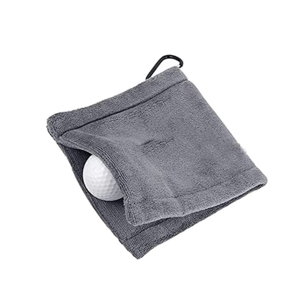 Golfboldhåndklæde Golfhåndklædelomme GRÅ gray