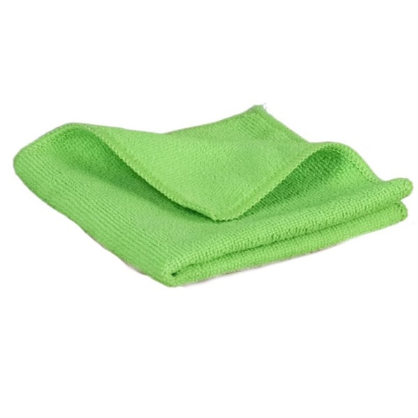 5 STK Mikrofiber rengøringsklude Rensehåndklæder GRØN Green