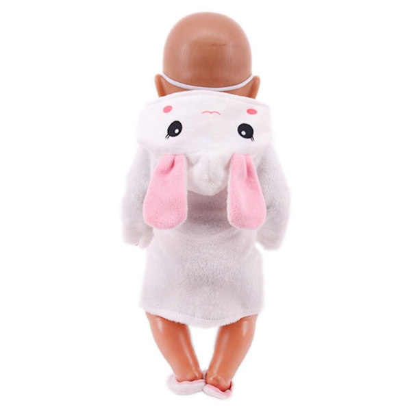 6 STK Dukke Sovepose Sett Pute Patch Tøffel KANIN KANIN rabbit