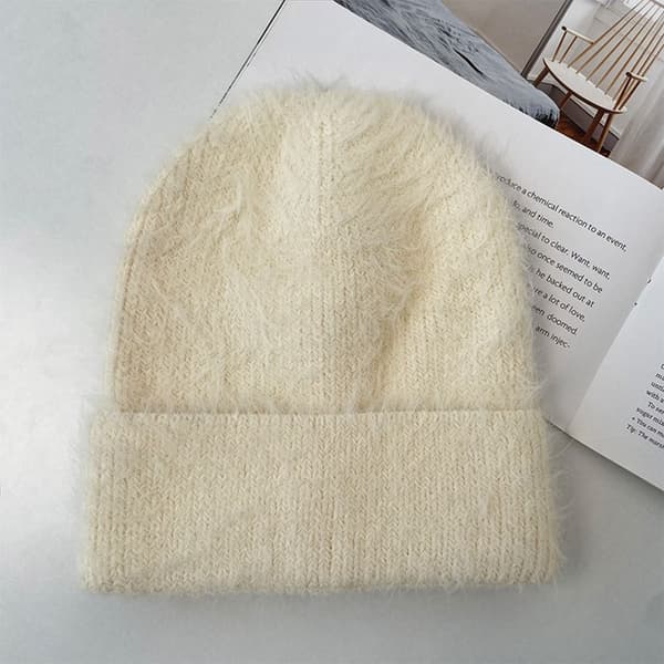 Kanin cap Stickad mössa GRÅ Grey