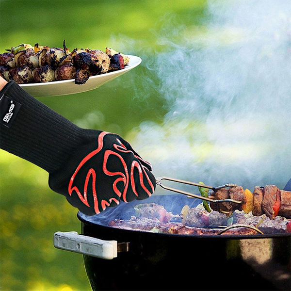 BBQ Gloves lämpöeristyskäsine PUNAINEN red