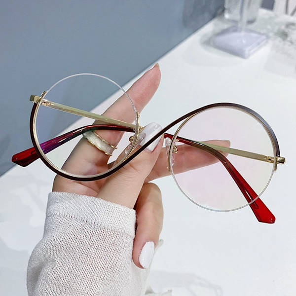 Anti-Blue Light Glasses Pyöreät silmälasit PUNAINEN Red