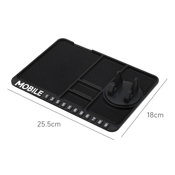 Antislippmatte for bilens dashbord SVART