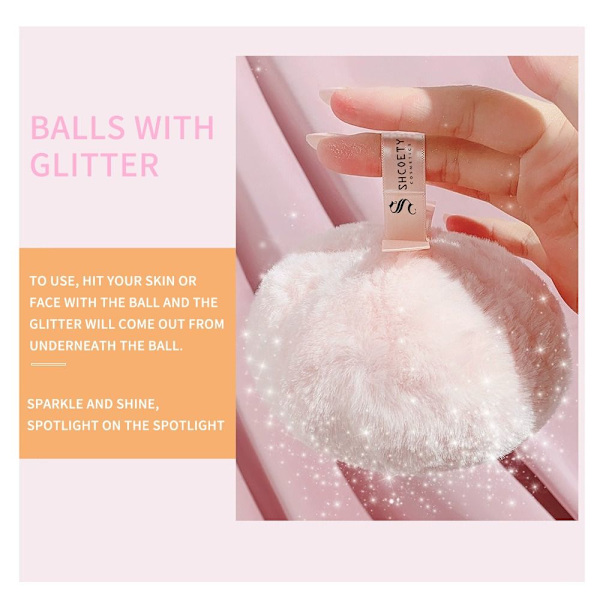 Plysch Makeup Ball Makeup Powder Puff ROSA pink