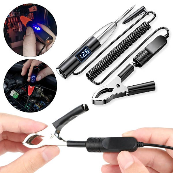 Auton jännitepiiritestauskynä Auton diagnostiikkatyökalu LEDillä with LED probe
