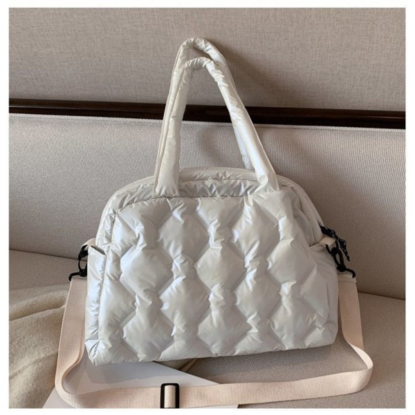 Puffer Bag Puffy Tote Bag VIT white