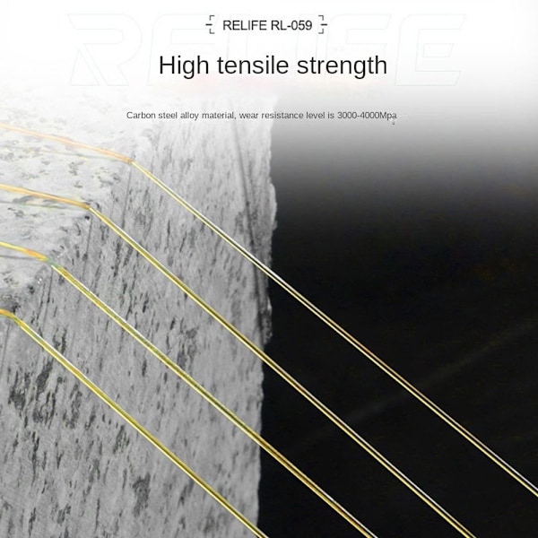 100 M seosterästä molybdeenilangan katkaisulanka RL-059E 0,05 mm RL-059E 0.05mm Width