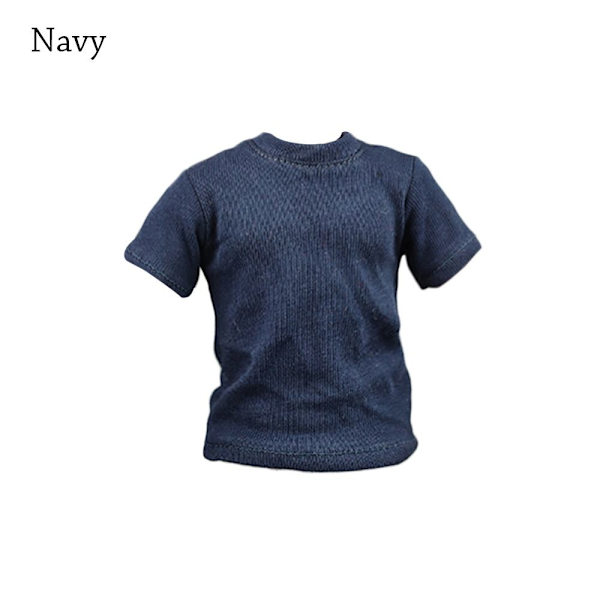 1/6 Miniatyyrivaatteet Soldier Casual T-paita NAVY Navy