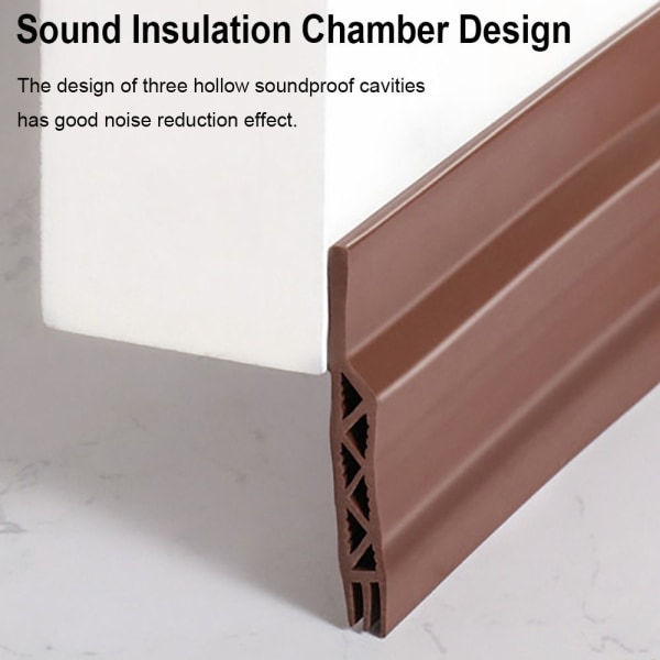 100 cm Dør Bunn Tetningslist Draft Excluder HVIT (50MM White (50mm Width)