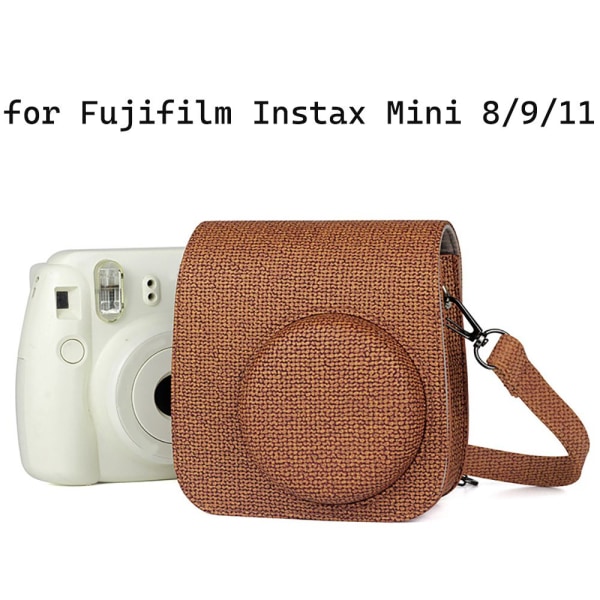 for Fujifilm Instax Mini 8/9/11 beskyttelsesveske BRUN brown