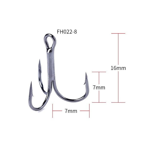 40 stk fiskekroge Fiskeri Triple ankerkrog 2 2 2