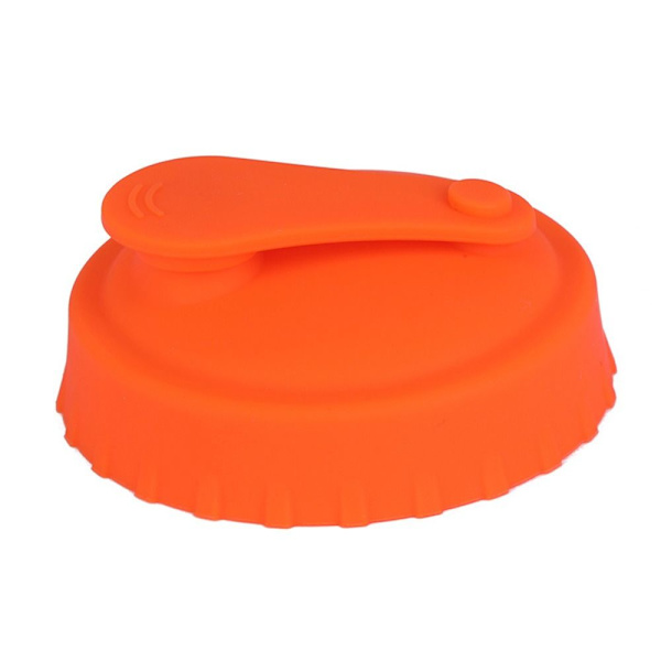 4 STK Silikonedåselåg Drikkevaredåser dækker ORANGE Orange