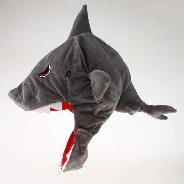 Shark Head Cover Shark Hat Plysj hodeplagg