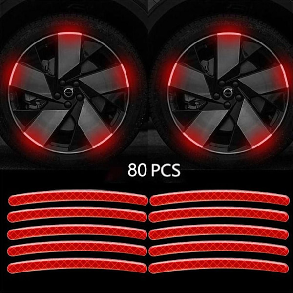 80 stk. Hub Reflekterende Sticker Dekorative Strips 3 3 3